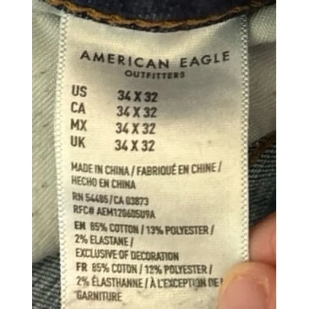 American Eagle Men's Slim Fit Distressed Blue Jeans Size 34x32